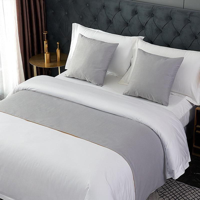 Alergări de pat nordic de culoare solidă, simplitate, bumbac, lenjerie de rulare, aleargă pentru cameră de nuntă, husă pentru steagul de pat, decorare pentru hotel, prosop coadă de pat