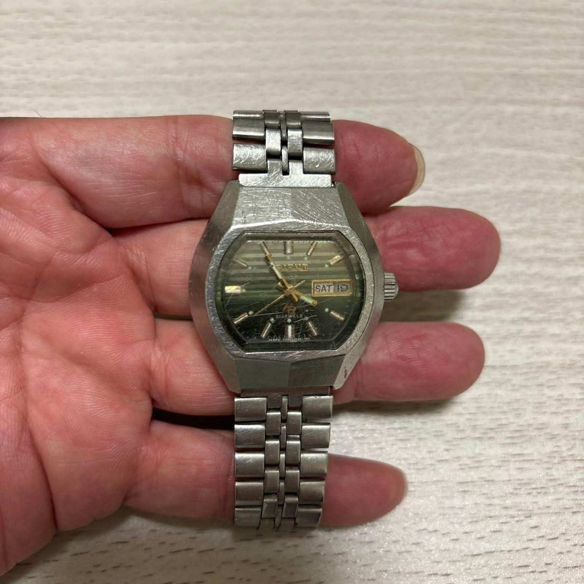 Used Vintage! Orient Ha automatic winding green gradation 21 stones