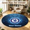 Round Rug Custom NameChelsea FC Pattern Non Slip Carpet Home Floor Decor