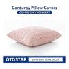 Otostar Cushion Cover 45x45cm 1 Piece Plain Stylish Cute Corduroy Modern Zippered Interior Decorative Pillow Cover (45x45, Pink)
