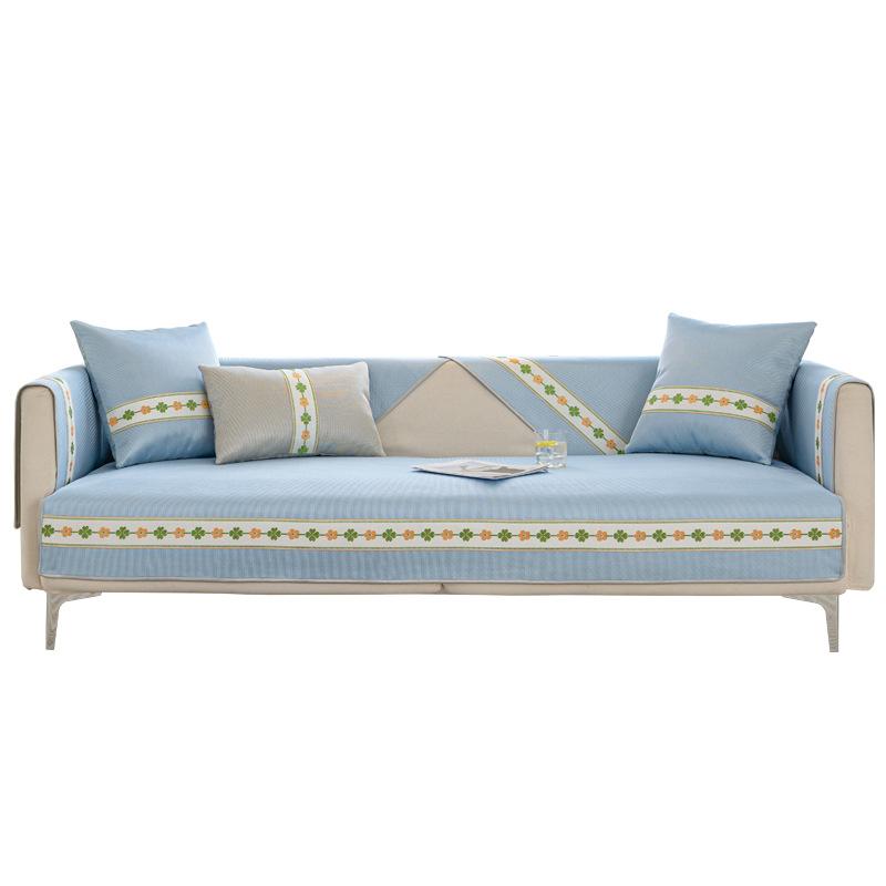 Ice Silk Sofa Cushion Non -Slip Summer Cushion Simple Summer Mat Cool Pad High -End Leather Sofa Cover Towel Seat Cushion