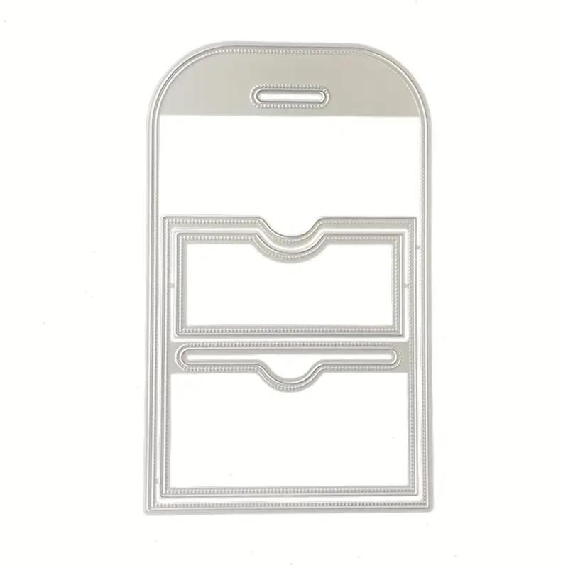 Label Pocket Metal Cutting Dies DIY Craft Carbon Steel Embossing Template Stencil Scrapbooking for Card Die Cuts Mold
