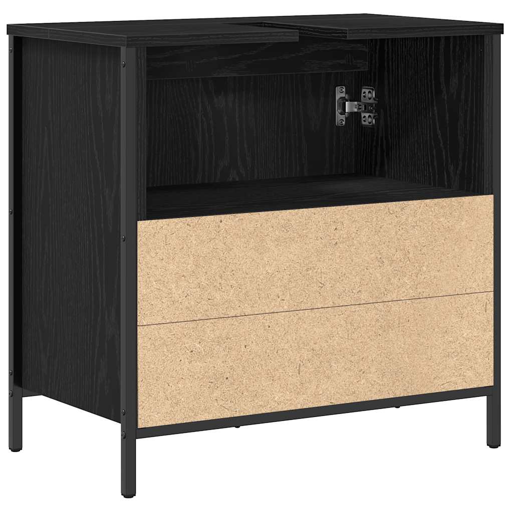 Black Bathroom Vanity Cabinet 60 x 34.5 x 60 cm