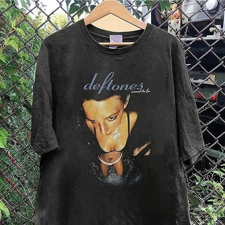 1997 Deftones Around The Fur TShirt for Music Lovers Black Cotton Tshirt Unisex T-Shirt XXXL