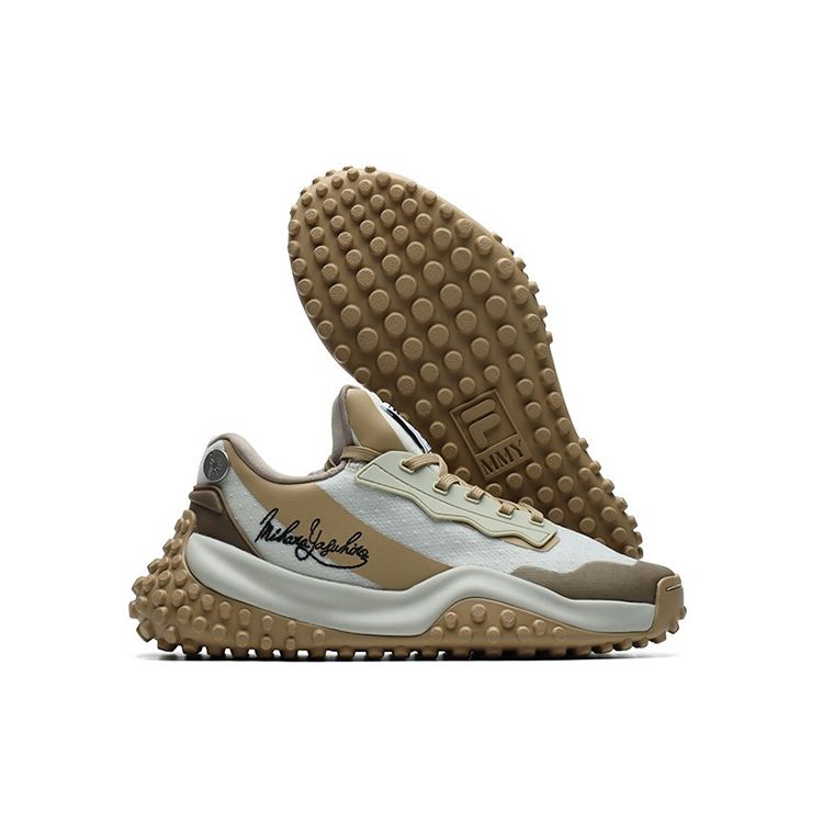 Mihara Yasuhiro X Fila 9 Fabric TPU Mesh Sports Low-Top Casual Shoes Women sneakers Brown White F12W124138FSS