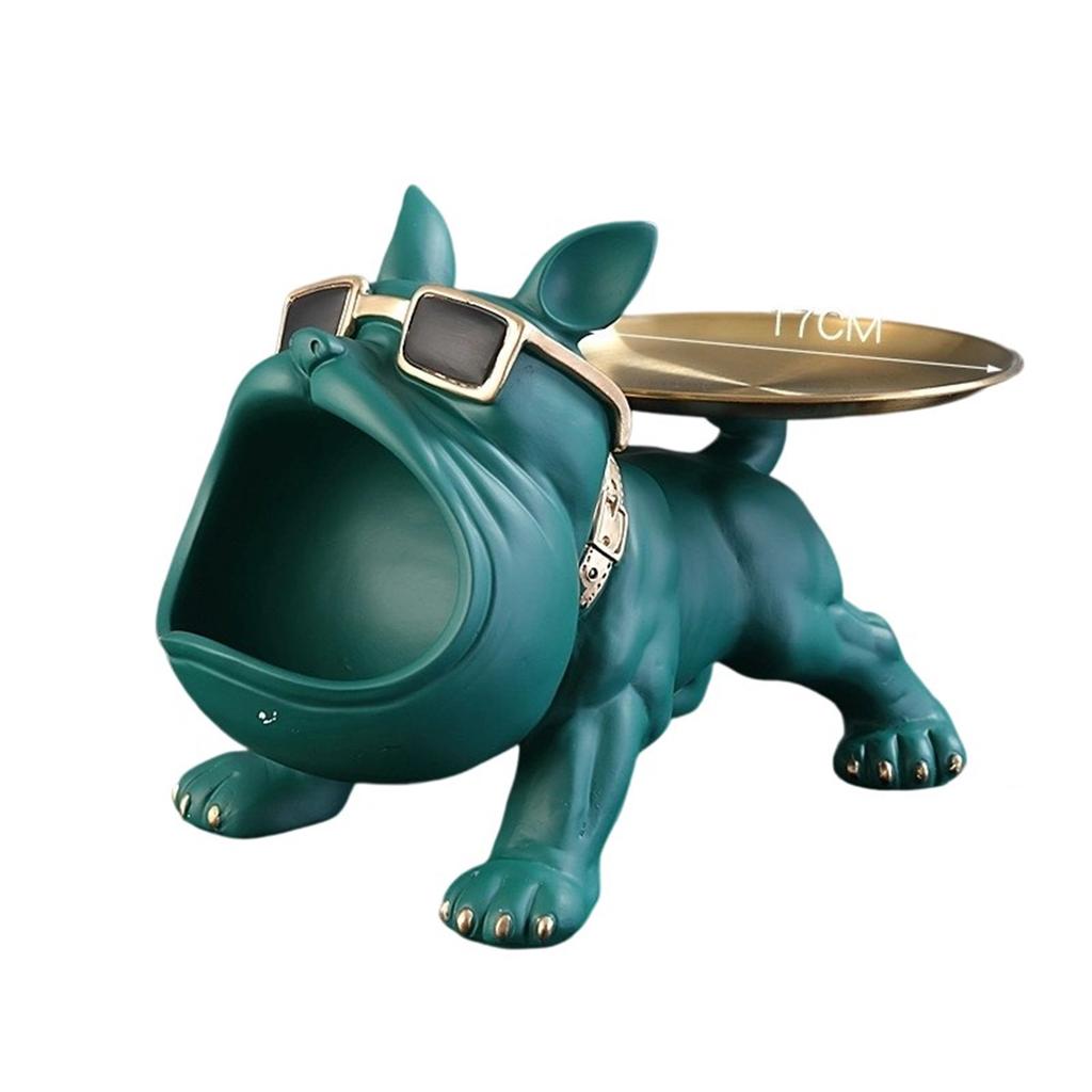 Decorative Items For Putting Keys At The Entrance, Home Decor In The Foyer, Black Big Mouthed Dog Tray Storage Box
