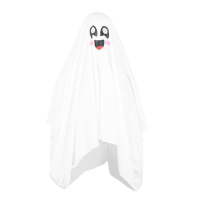 Unisex Ghost Costume Spooky Cute White Ghost Cloak Fancy Dress Nylon for Dress Up Parties Festivals