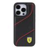 Ferrari Fehcp15Lpwak Iphone 15 Pro 6.1 Czarny/Black Hardcase Perforated Waves Metal Logo