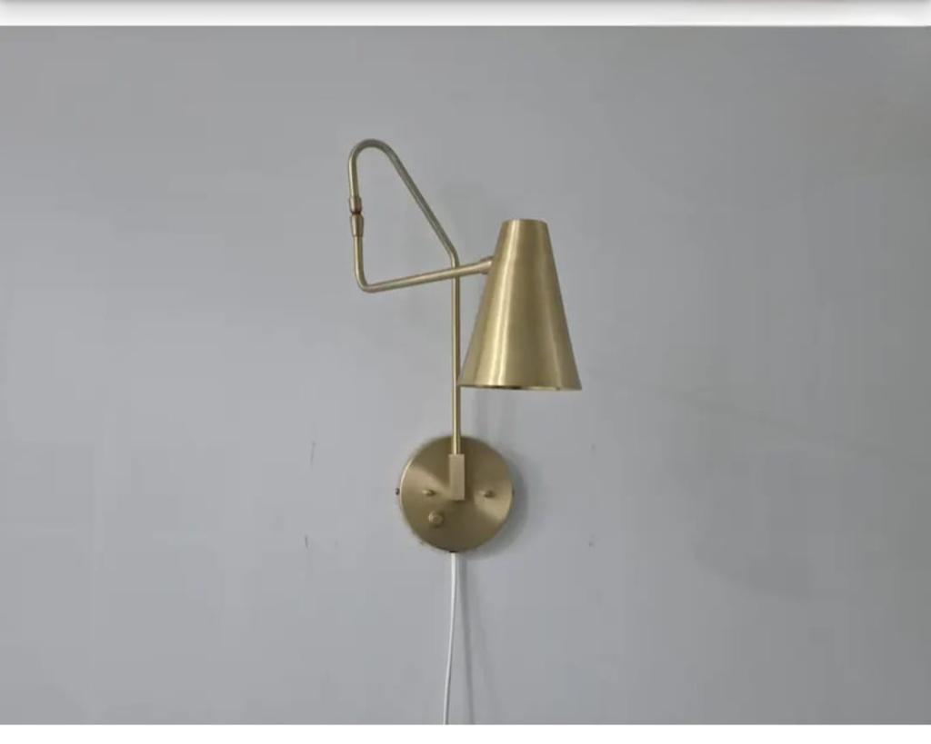 Plug In Lamps Modern Wall Sconces with Switch Bedside Reading Adjustable Wall Lights