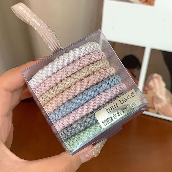 8Pcs Hair Bands High Elasticity Braided Design Hair Ties Soft Breakage Prevention Non-Metallic Hair Accessories