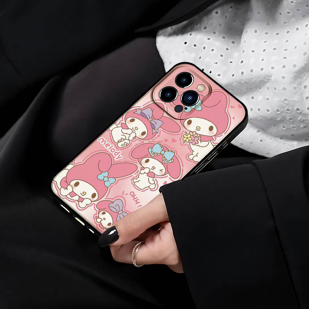 Cute Cartoon M-Melody Phone Case For IPhone 17 15 Pro Max 14 Pro 12 11 13 Mini X XR XS 16 Plus SE Back Cover