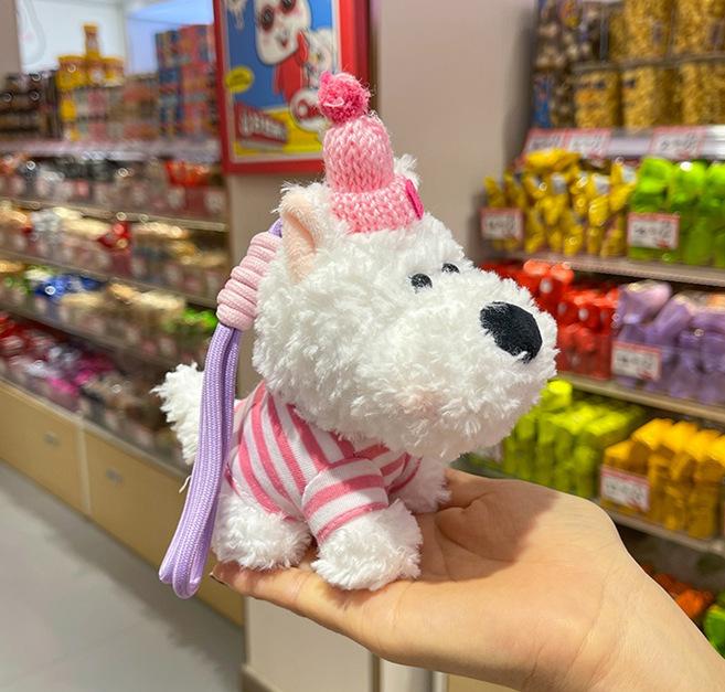 

Кулон в виде собаки Вест-Хайленд, милая кукла, плюшевая игрушка, кукла-свиток, сумка для подарка на день рождения, подвесные украшения 16.5cm