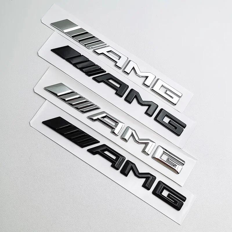 3D ABS Black Logo AMG Emblem Letters Car Trunk Badge For Mercedes Benz W204 W205 W176 W177 W212 W213 AMG Sticker Accessories EE18