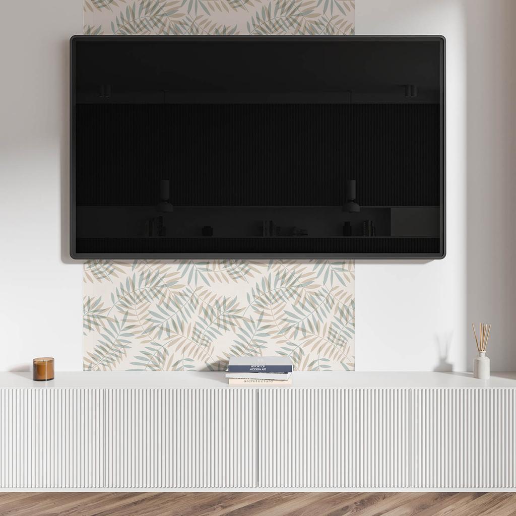 Dekoracyjny Panel Winylowy Na Ścianę Z Nadrukiem 100X50 Cm Liście W Delikatnym Wzorze