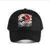 Ukiyo e Große Welle Rote Sonne Leinwand Wandkunst Baseballkappe Mode Unisex Sonnenhut Damen Outdoor Sport Snapback Kappe