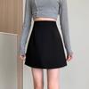2024 Women's Black High-Waist Bodycon A-Line Short Skirt - Spring/Summer Collection