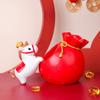 2026 Chinese Year Figurine Resin Red Fortune Bag Horse in Zodiac Horse Feng Shui Desk