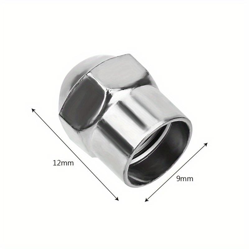 50PCS Car Tire Valve Caps Round Head Chrome Plating Dust Proof Covers Cars Motorcycles Bike Tyre Styling Valve Cap Decoration