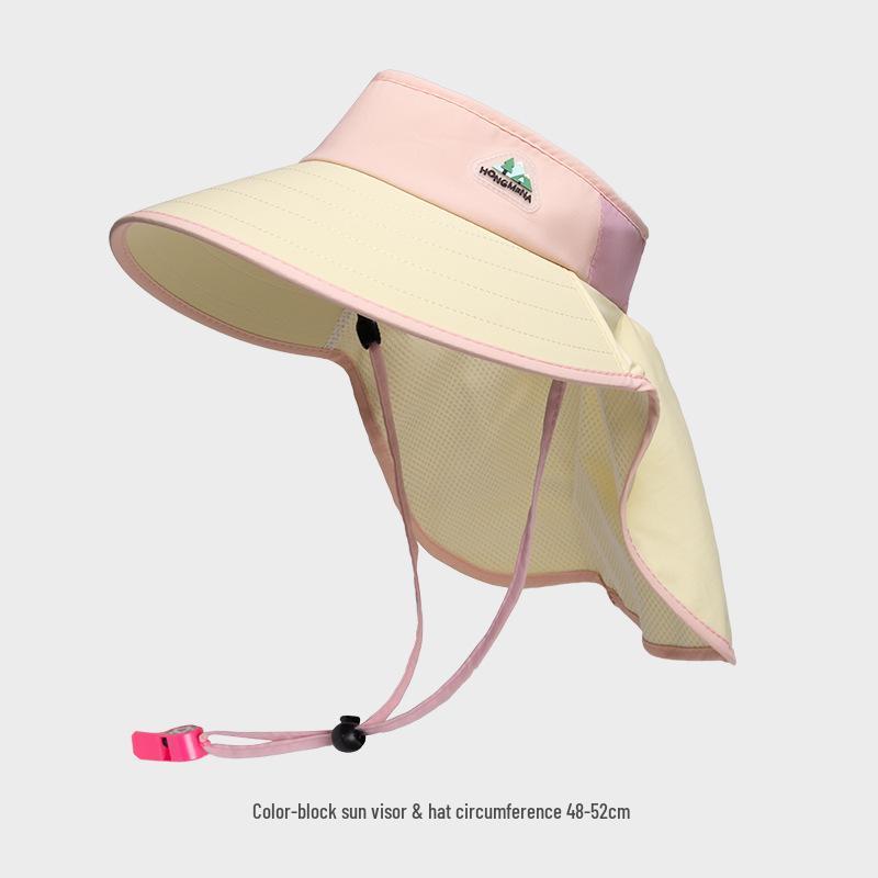 Children's Sun Visor Hat with Neck Protection - UV Protection, Summer Outdoor Hat for Boys and Girls