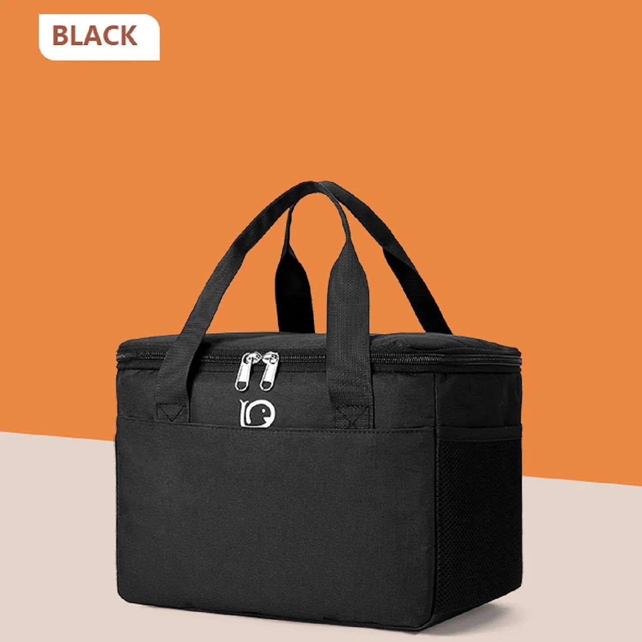 

Ручной термоизоляционный мешок из алюминиевой фольги, водонепроницаемый мешок для ланч-бокса, термоизоляционный мешок для детской бутылочки Option 12 чёрный