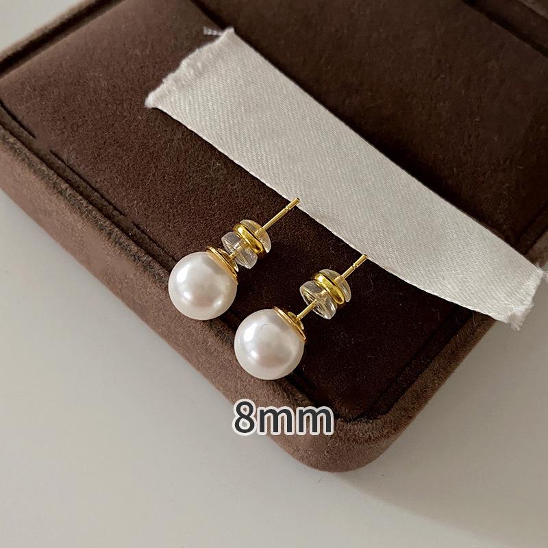 Vintage French Butterfly & Pearl Tassel Earrings - Elegant and Versatile Women's Studs