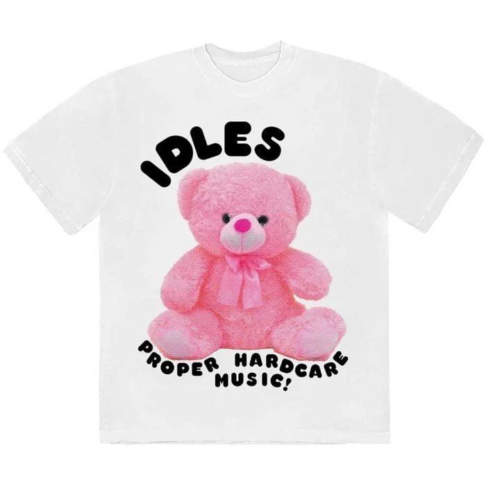 

Idles Scattered Floral Letters Print Cotton TShirt Punk Rock Band Unisex Short Sleeve Tee 4XL