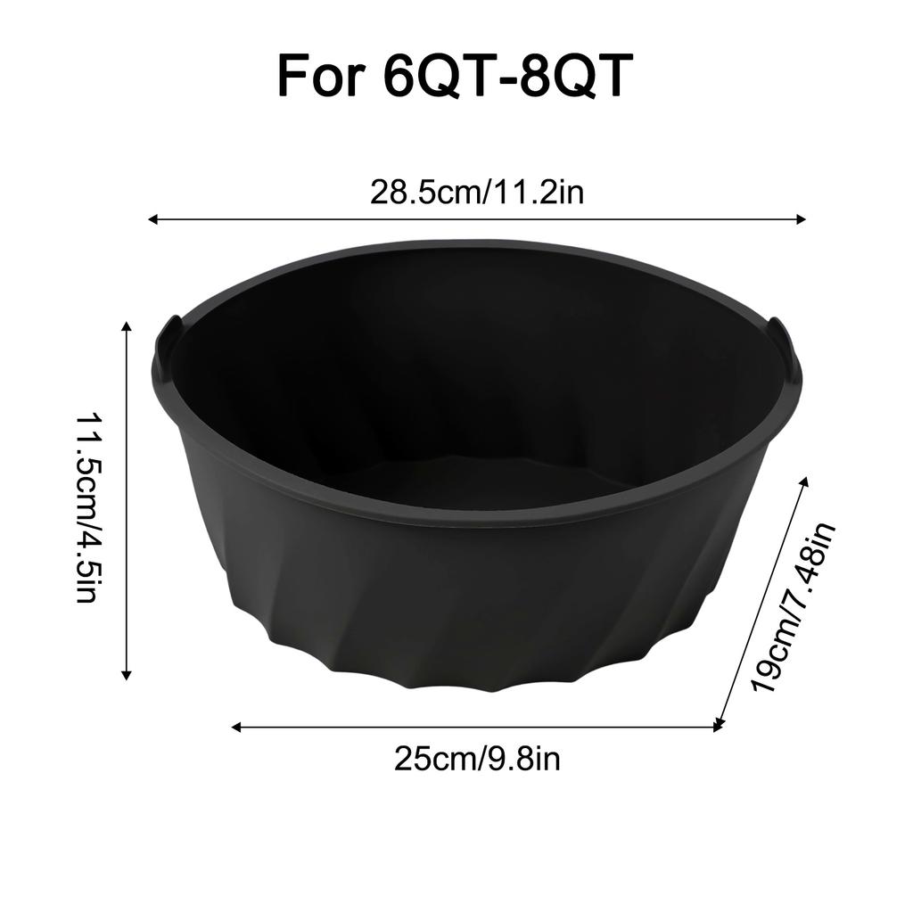 Cooking Made Easy with Reusable Silicone Liner for 6 8 Quart Oval Slow Cookers Dishwasher Safe and Heat Resistant