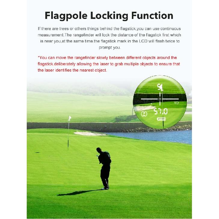 ARTBULL 1000m Golf Rangefinder 650m Telescope with Flag-Lock Slope Pin Laser Distance Meter Hunting Outdoor