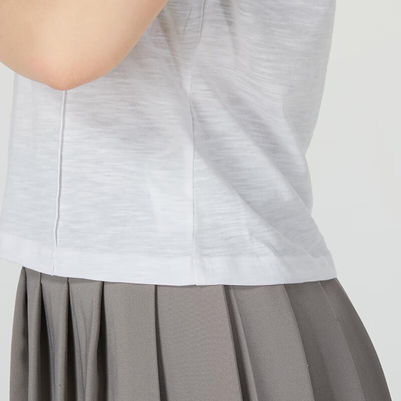 Puma Dare To Tee Logo Pattern Casual Sports Slim Fit Crew Neck Short Sleeve T-Shirt Women Tops White 628241-02