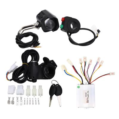 Electric Bike Conversion Kit 24V 500W Brushed Controller Thumb Throttle Headlamp and Switch for Scooters
