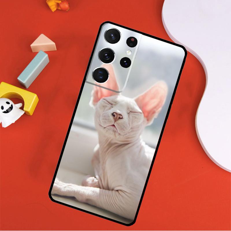 Sphynx Cat Phone Case For Samsung Galaxy S25 Ultra S24 Ultra S9 S10 S20 S21 S22 S23 Plus S24 FE Cover