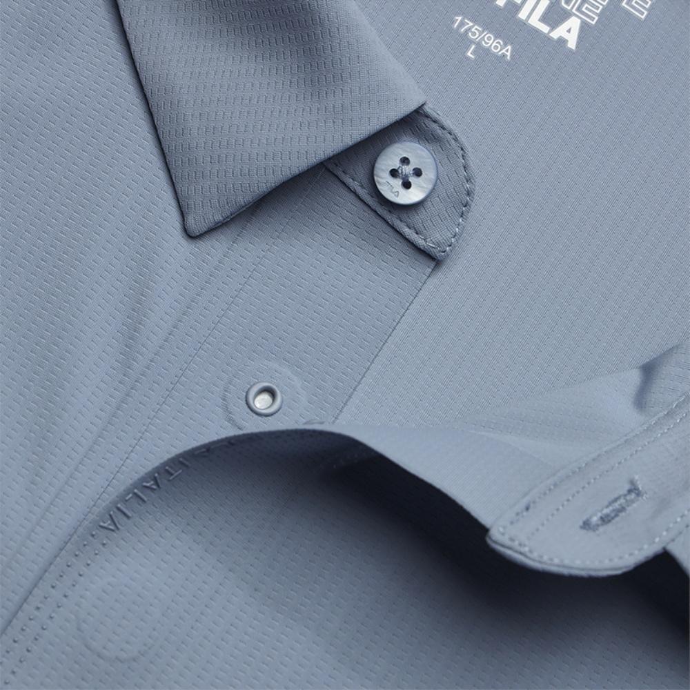 New FILA WHITE Polo Shirt Men's Polar Ice Blue F11M523110F-BU