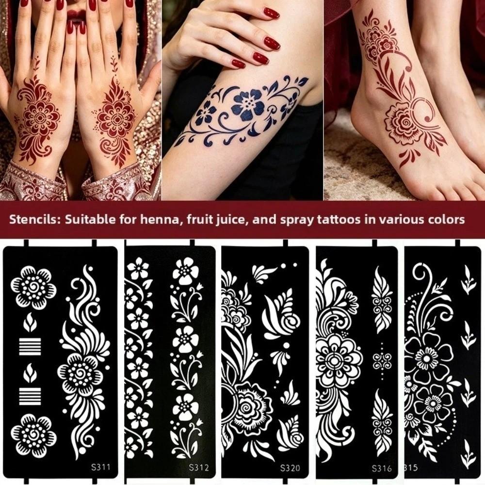 Lace Fake Tattoo Temporary Tattoo Template Mehndi Stickers Henna Tattoo Decals India Mehndi