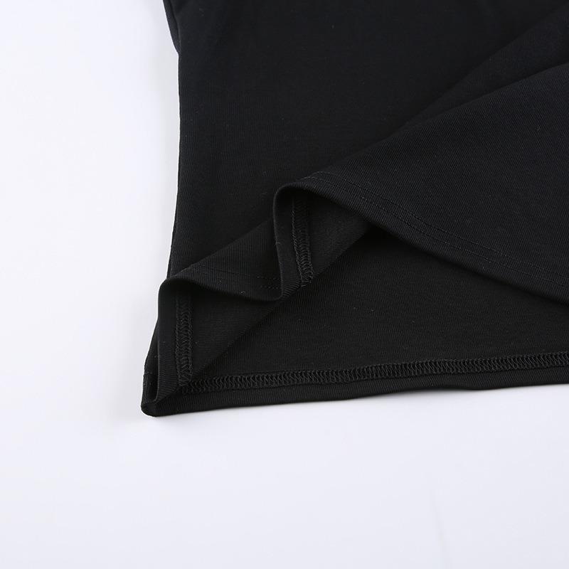 Damen Street Fashion Style Winter Clashing Colour Splicing Spitze Quadratische Halskrause Frisches süßes Top