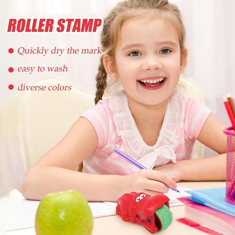 Animal Stamps For Kids Rolling Pattern Stamp For Kids Reusable Hand Eye Coordination Painting Toys For Toddler Girls Boys