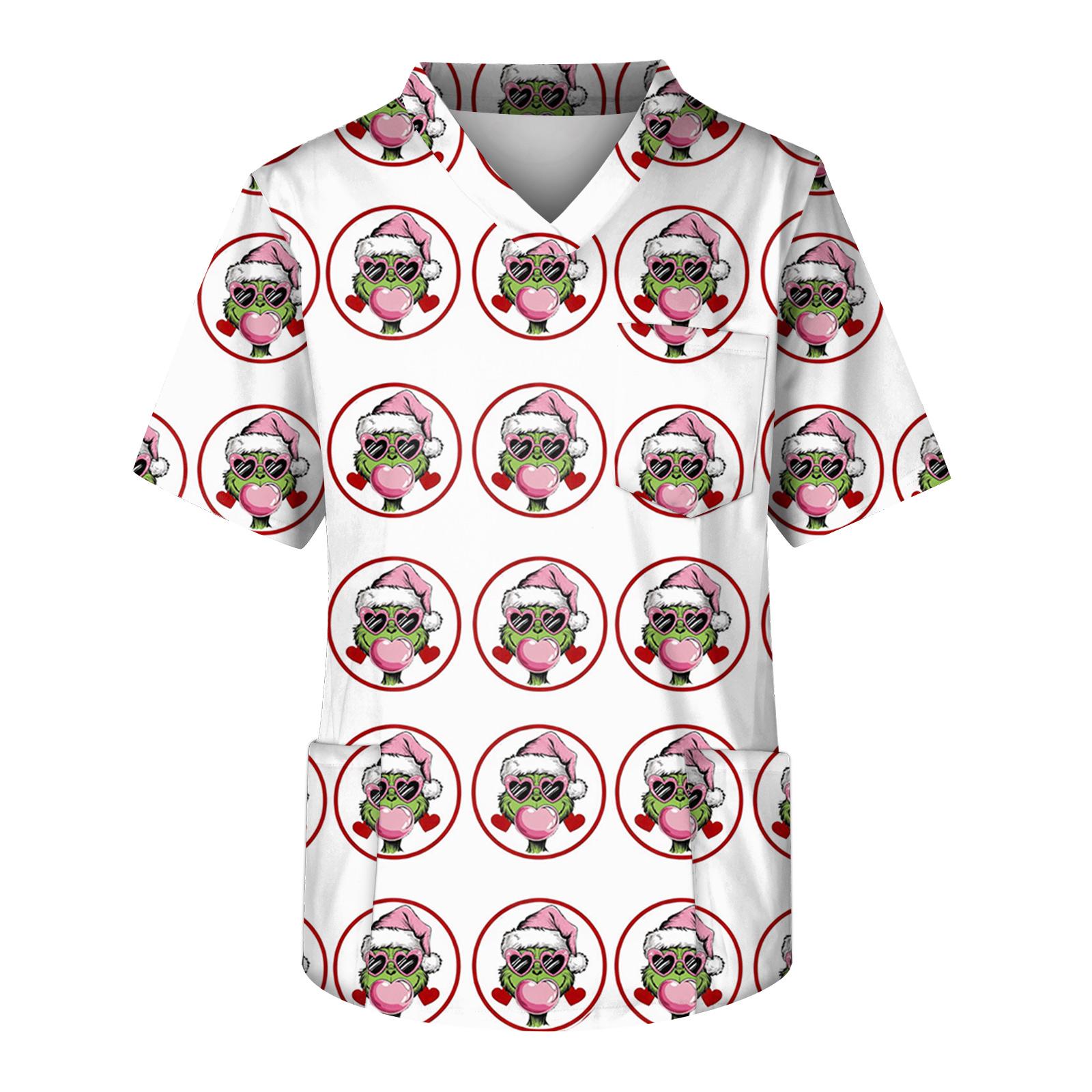 

Мужской топ с коротким рукавом, V-образным вырезом и принтом, нагрудным карманом XL белый