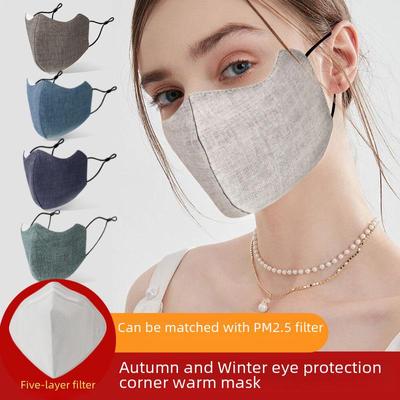 Máscara de Algodão 3D de Três Camadas: Proteção e Calor para o Canto dos Olhos no Outono/Inverno