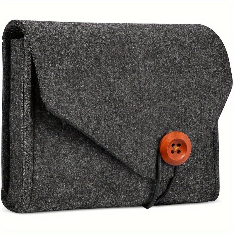 1pc  Power Adapter Case Storage Bag, Felt Portable Electronic Accessories Storage Bag