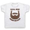 Real Men Grow Beards Funny Hipster Retro Cool Joke Kids Child's T-Shirt