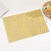 European Simple Leaf Rectangular PVC Placemat Light Luxury Table Mat Western Restaurant Thermal Insulation Mat Waterproof Mat