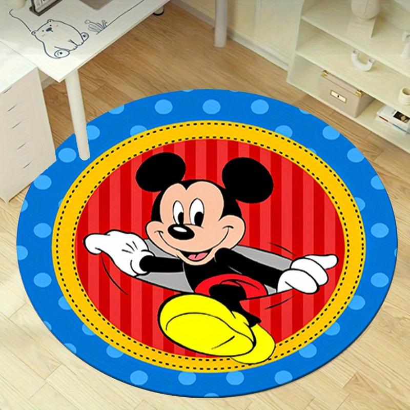 

1pc Mickey Mouse Printed Round Area Rug, Non-Slip Floor Mat, Machine Washable, Laundry Room, Bedroom, Living Room, Home DecorRD05165 80cm by 80cm