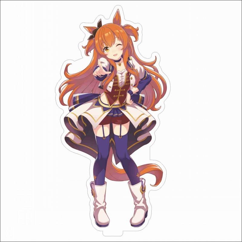 Japan Beautiful Derbil 15 Cm Cartoon Characters Acrylic Double-sided Stand Model Kawaii Cute Office Decoration Panel Permanent Recording Fans