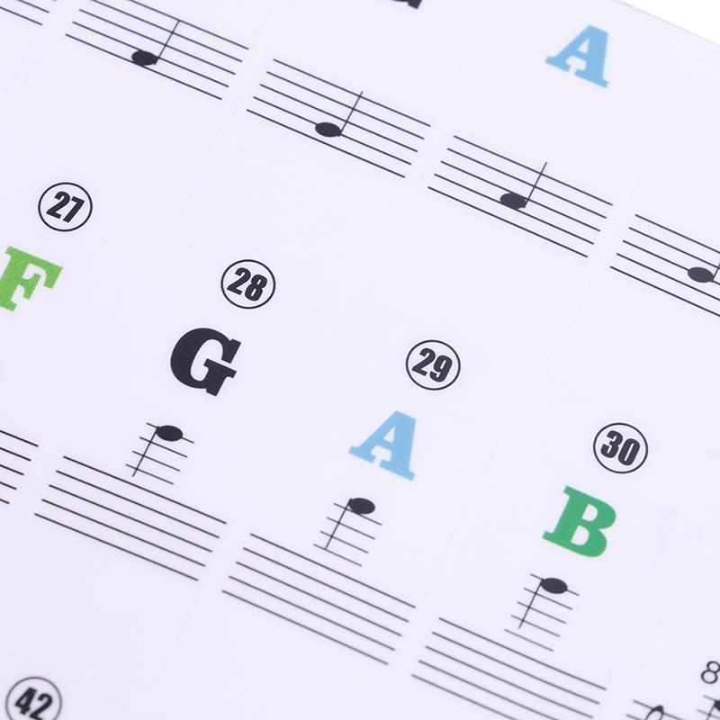 54 61 88 Kláves Elektronické Piano Klávesnice Nálepky s Názvy Zvuků Nálepky na Klávesy