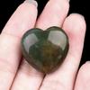 Ciondolo Cuore in Agata di Cristallo Naturale da 25 mm, Foro Grande da 3 mm Perforato Trasversalmente Charms di Pietra Preziosa per Gioielli Fai-da-Te