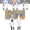 Bílý kostým Ducha pro děti s elegantními rukavicemi, ideální pro halloweenské oslavy