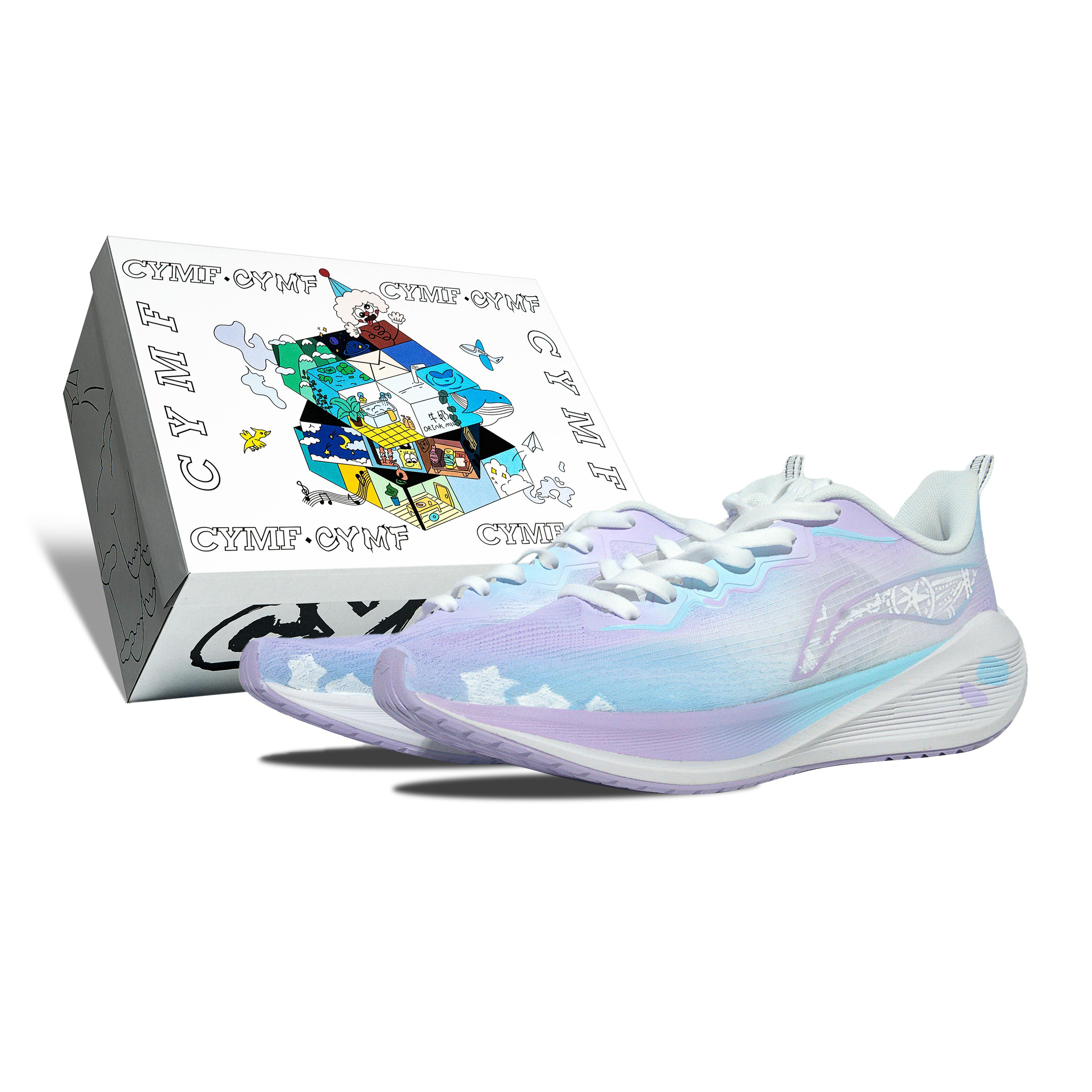 Li Ning WuShi Lite Cushioning Slip Resistant Abrasion Resistant Low top Running Shoes Women s Light Purple ARST004-3(Team491-S-BOX) 35