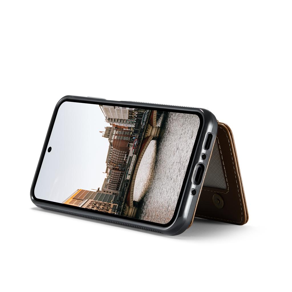 Etui JEEHOOD J05 ze skóry na Samsunga Galaxy A56 5G z odpinaną magnetyczną kieszonką na karty