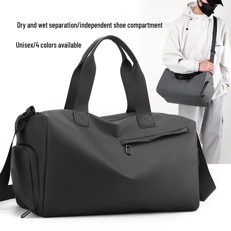 Men's Casual Crossbody Gym Bag: Large Capacity with Dry/Wet Separation for Travel