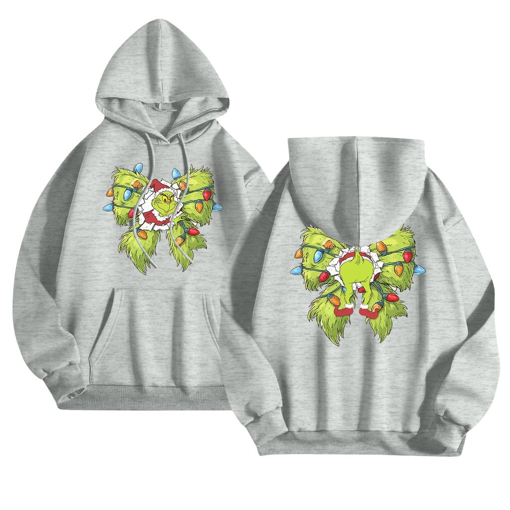 Women's Fashionable Casual Long-Sleeved Hooded Printed Sweatshirt