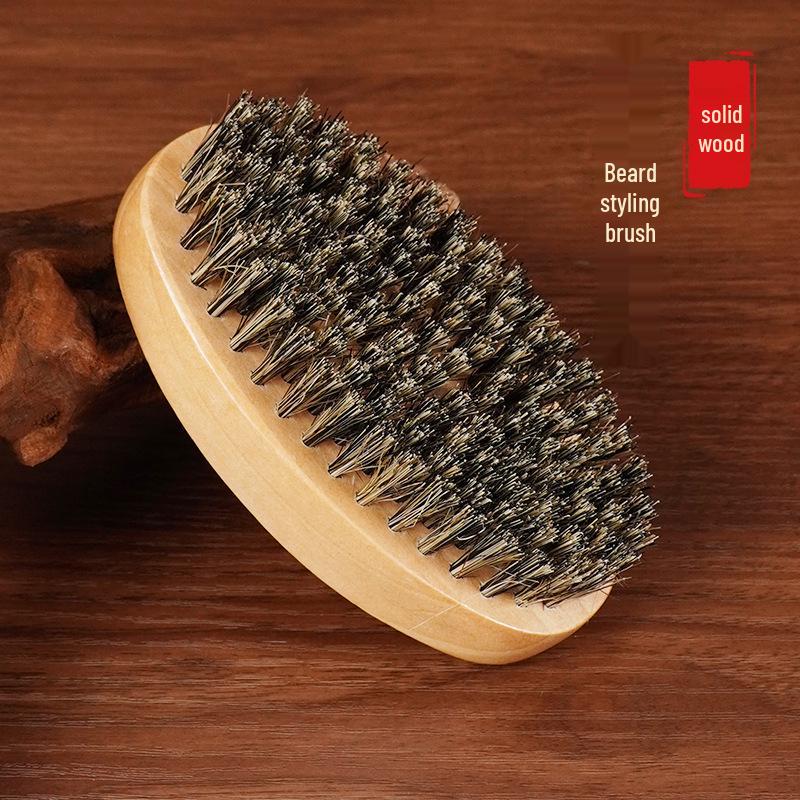 Men's Solid Wood Oil Head Hair & Beard Styling Brush